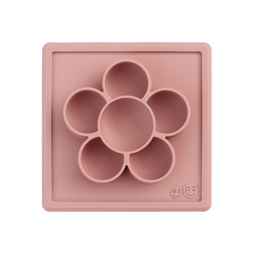 Flower Compartments Silicone Mat (Slow Feeder) - Blush Bowl EZPZ