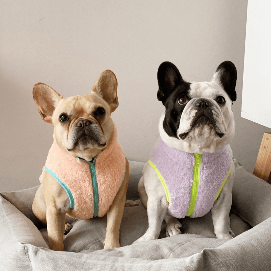 Neon Boa Fleece Vest - Lilac Clothing ITS DOG 