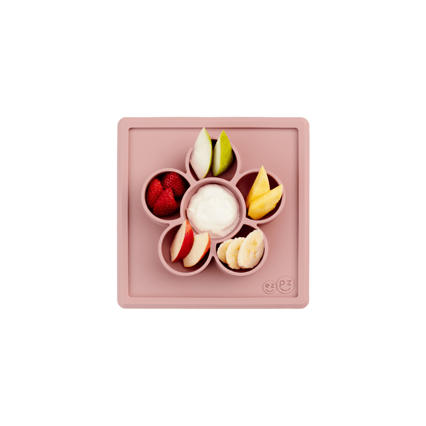 Flower Compartments Silicone Mat (Slow Feeder) - Blush Bowl EZPZ