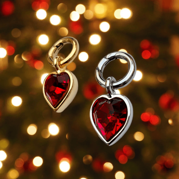 Ruby Heart Charm (24K Gold Plated) Charms Lulubell 