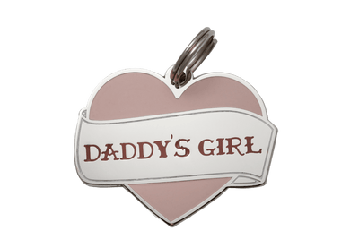 Daddy's Girl Enamel Charm / ID Tag (Free Custom Engraving) Charms Two Tails