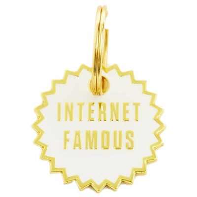 Internet Famous ID Tag (Free Custom Engraving!) Charms Trill Paws