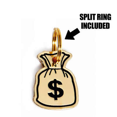 Money Bag ID Tag (Free Custom Engraving!) Charms Trill Paws