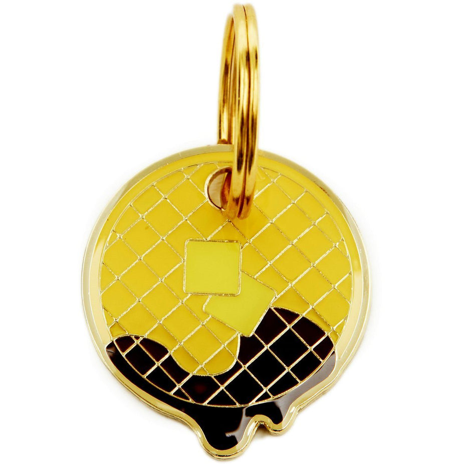 Waffle ID Tag (Free Custom Engraving!) Charms Trill Paws