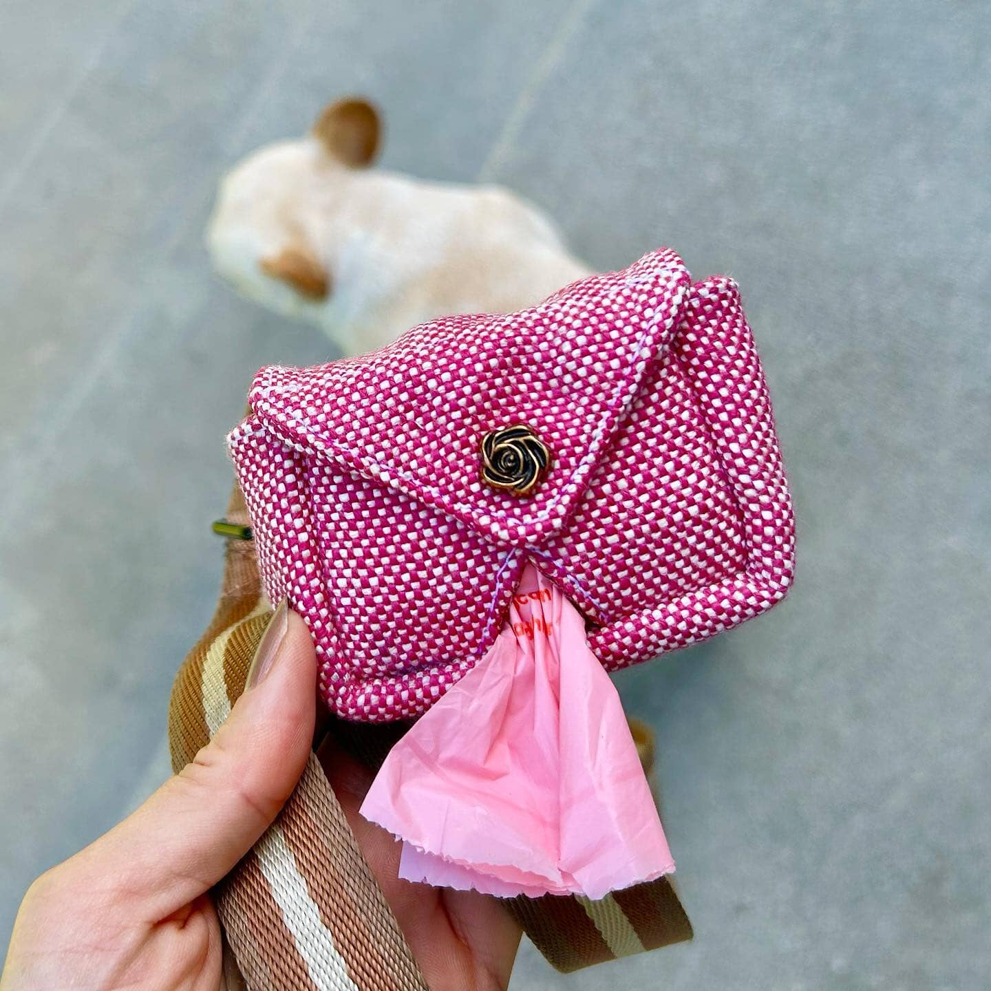 The City Petit Leash Bag - Rosé Leash Accessories Saint Rue