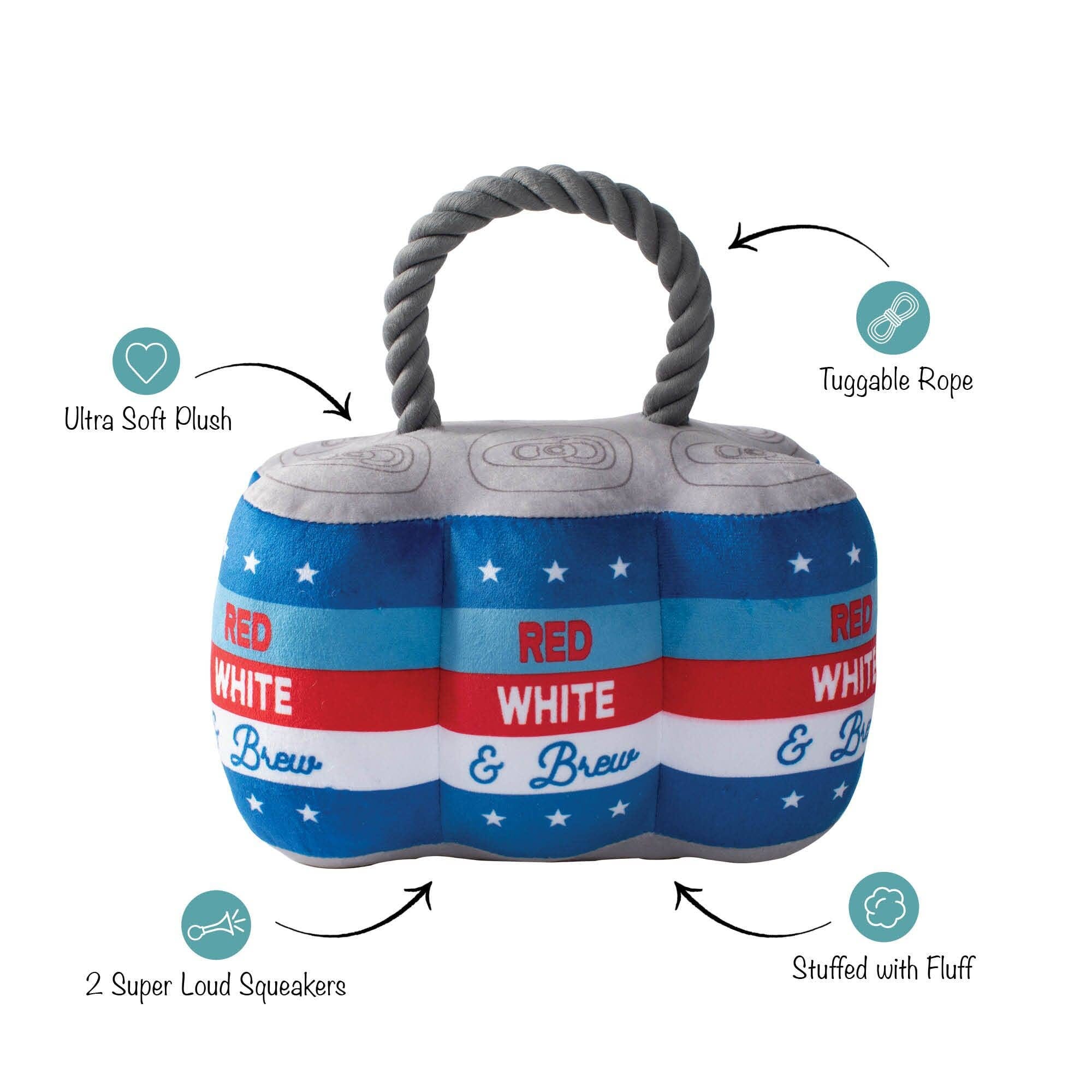 Plush Dog Toy - Star Spangled Summer Toy Fringe Studio