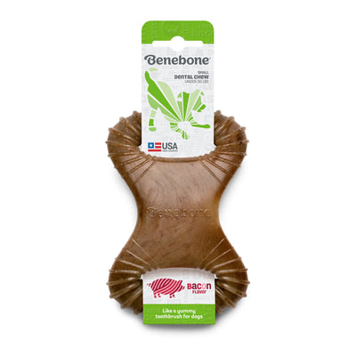 Benebone Real Flavor Dental Dog Chew Toy - Real Bacon Toy Benebone Small