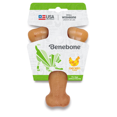 Benebone Real Flavor Wishbone Dog Chew Toy - Real Chicken Toy Benebone Small