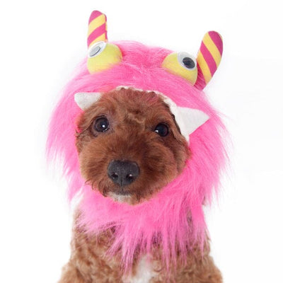 Furry Monster Hat - Pink Accessories Dogo