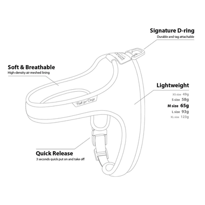 Town Cordura Harness - Yellow Harness Charlie's Backyard