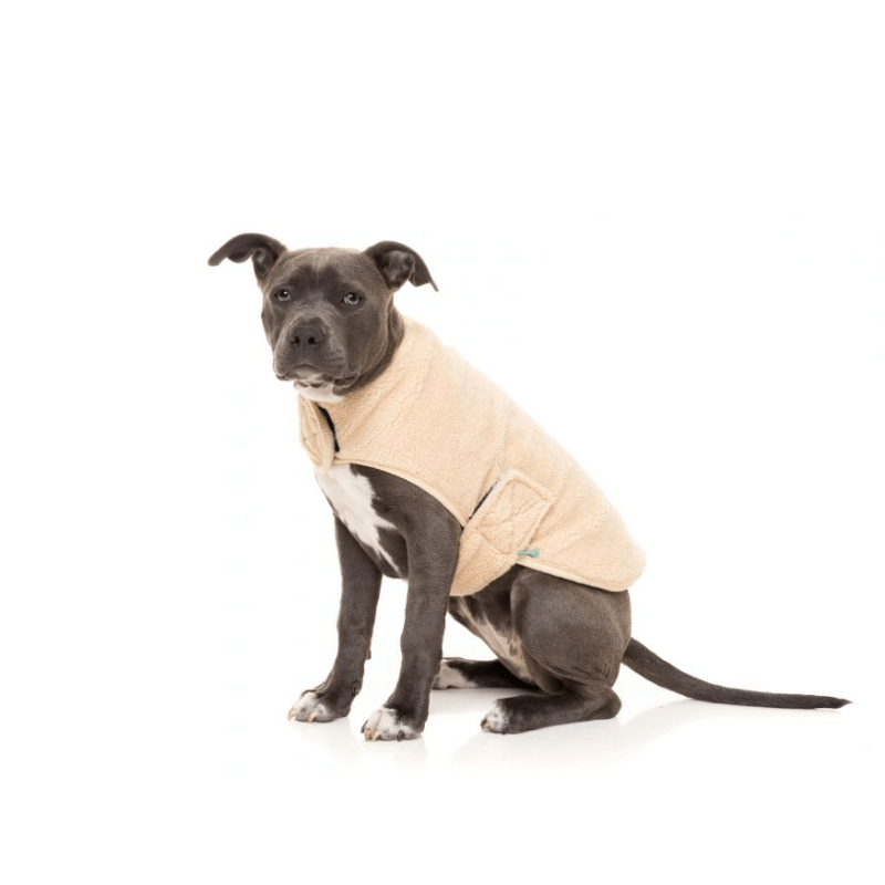 Teddy Wrap Vest - Light Beige Clothing Fuzzyard