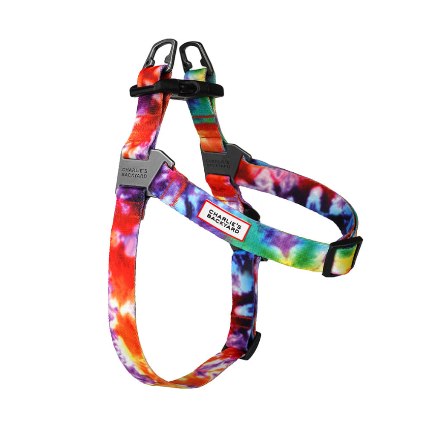 Rover Double-Buckle Tie Dye Dog Harness