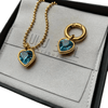 Aqua Mini Me Charm + Necklace Twinning Set (Gold- and Rhodium-Plated Options) Charms Lulubell