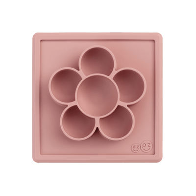 Flower Compartments Silicone Mat (Slow Feeder) - Blush Bowl EZPZ