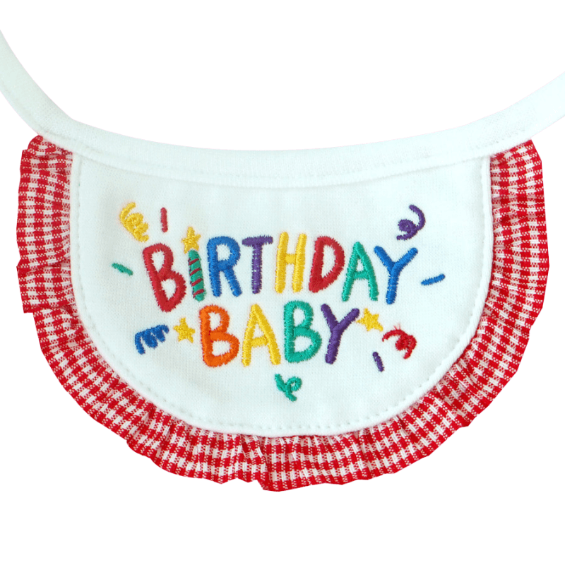 Birthday Baby Bib - Red Bandana Hey Jerry