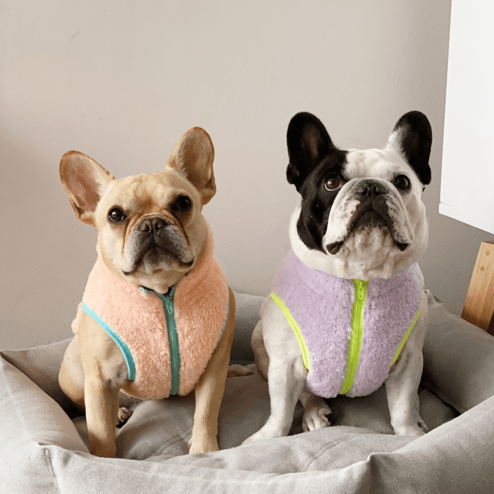 Neon Boa Fleece Vest - Lilac Clothing ITS DOG