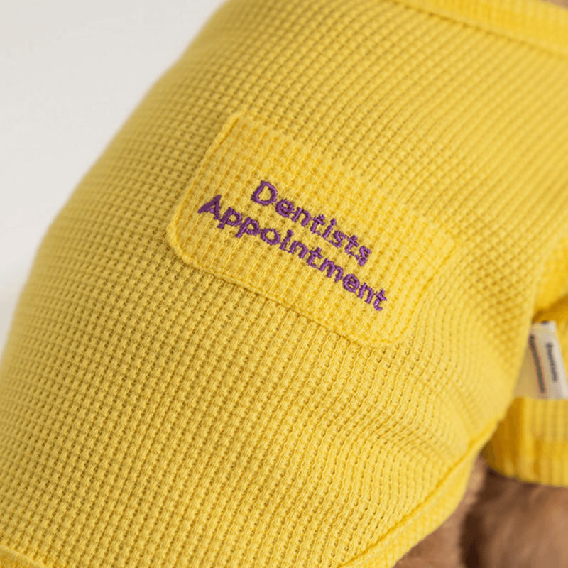 Waffle Crop Tee - Yellow Clothing Dentists Appointment