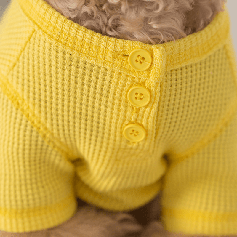 Waffle Crop Tee - Yellow Clothing Dentists Appointment