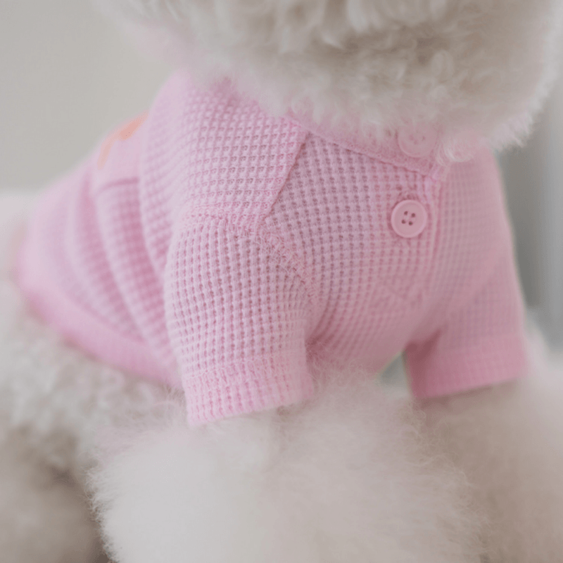 Waffle Crop Tee - Light Pink Clothing Dentists Appointment