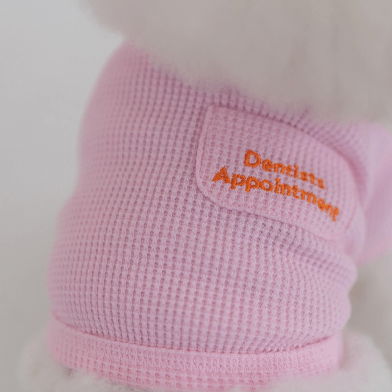 Waffle Crop Tee - Light Pink Clothing Dentists Appointment