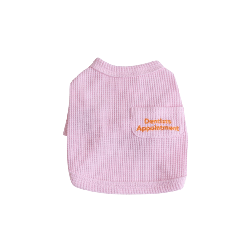 Waffle Crop Tee - Light Pink Clothing Dentists Appointment