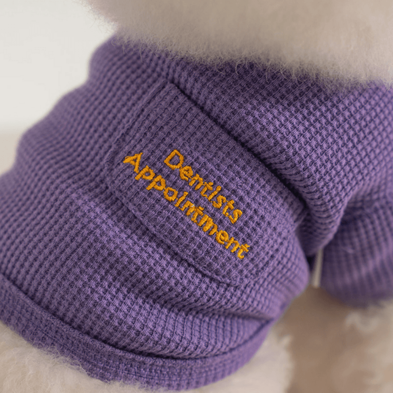 Waffle Crop Tee - Purple Clothing Dentists Appointment