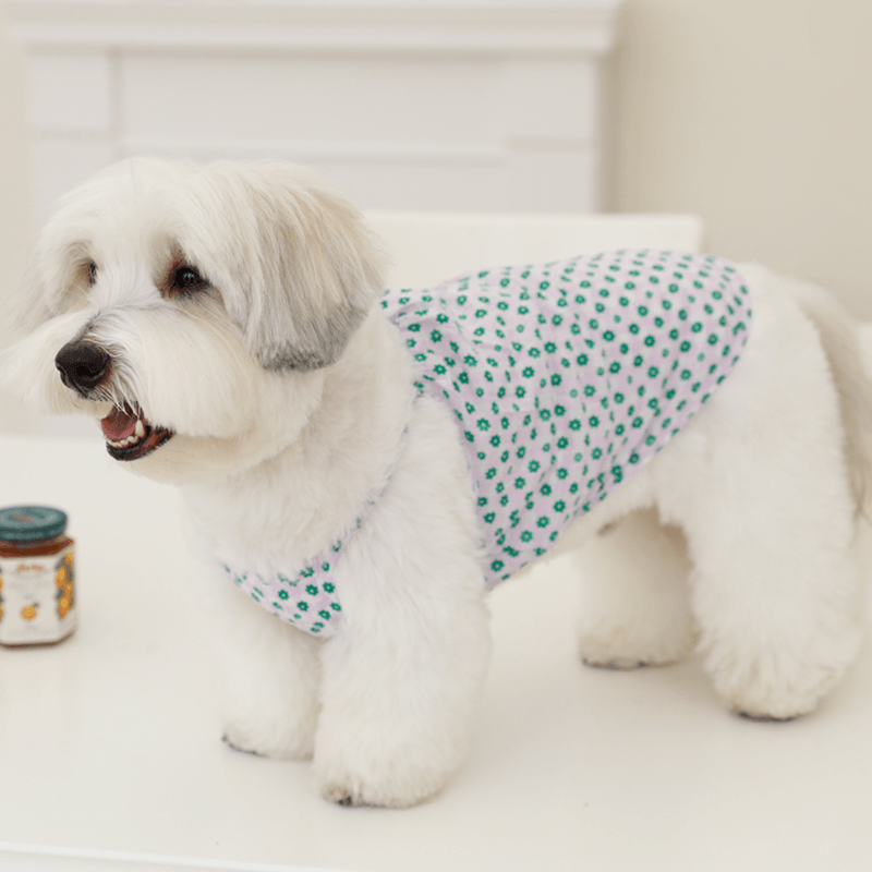 Flower Checkered Tank Top - Purple Clothing Hey Jerry