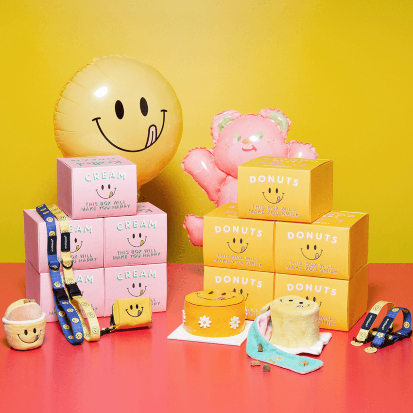 Smiley Face Dog Leash - Yellow Leash Andblank