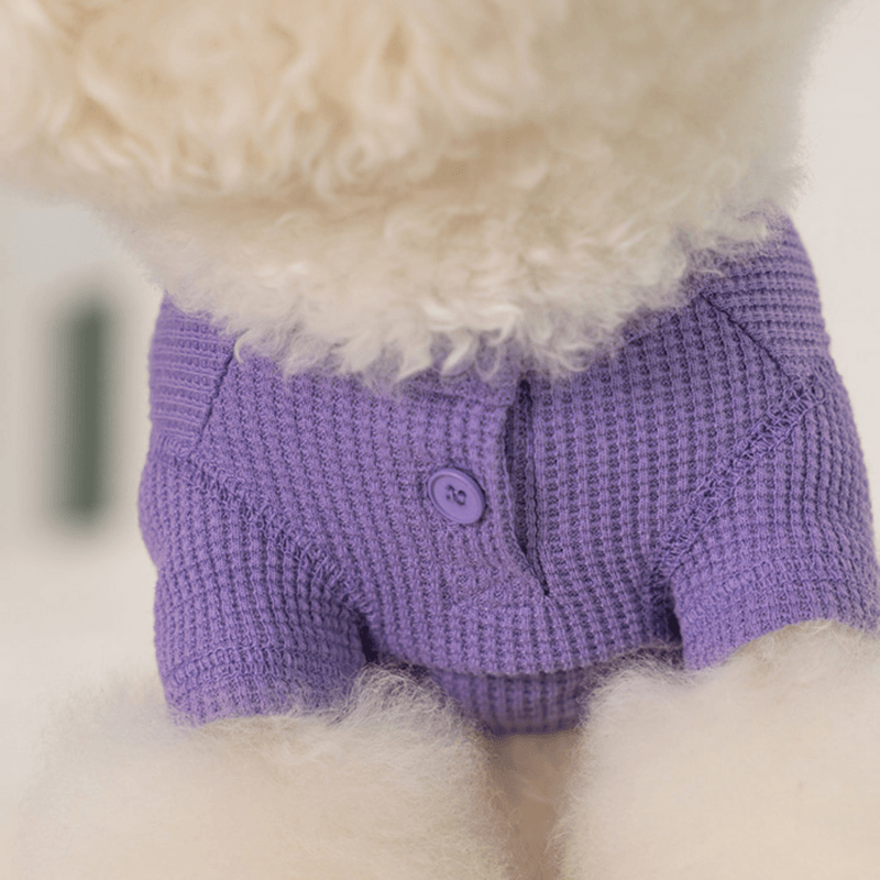 Waffle Crop Tee - Purple Clothing Dentists Appointment