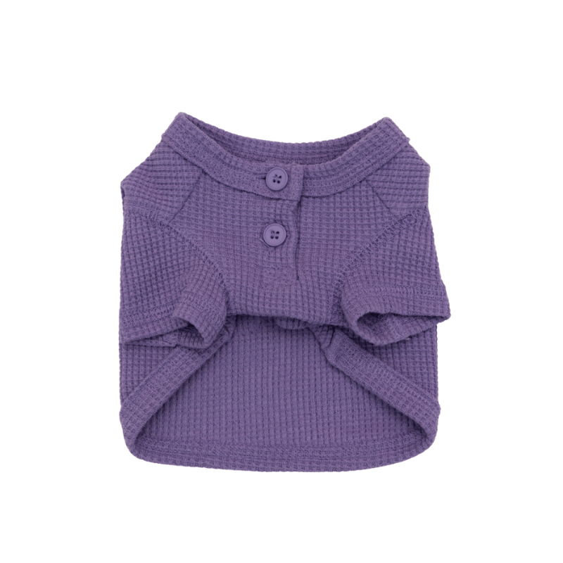 Waffle Crop Tee - Purple