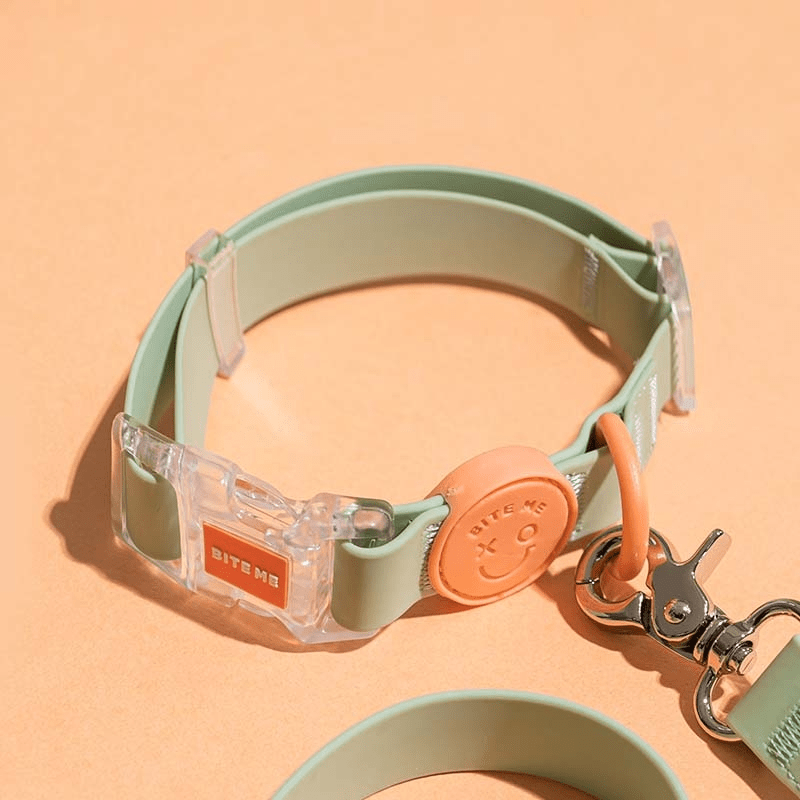 Macaron Waterproof Collar and Leash Set (4 Colors) Collar Bite Me