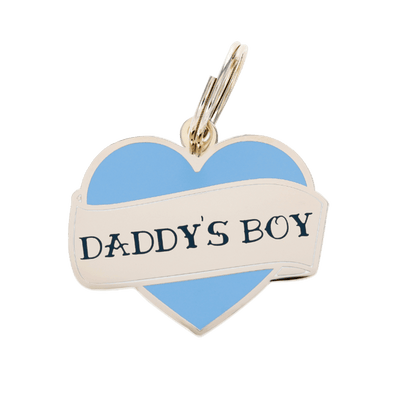 Daddy's Boy Enamel Charm / ID Tag (Free Custom Engraving) Charms Two Tails