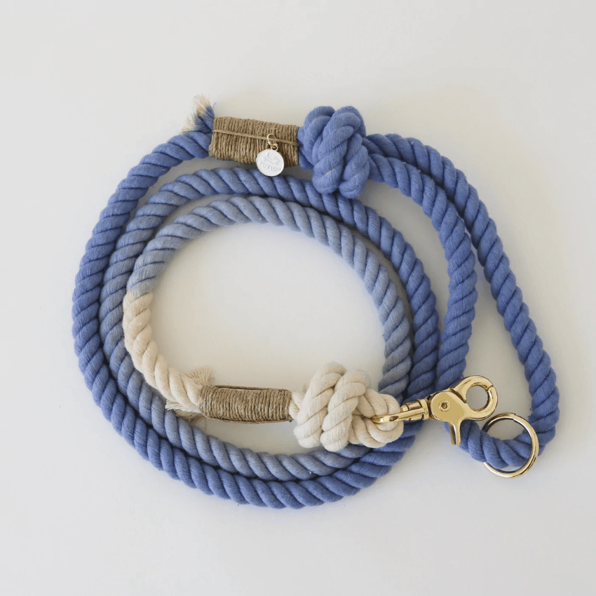 Rope Dog Leash - Blue Cotton