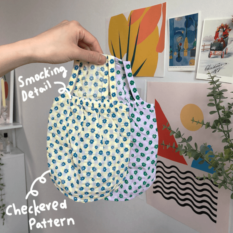 Flower Checkered Tank Top - Purple Clothing Hey Jerry