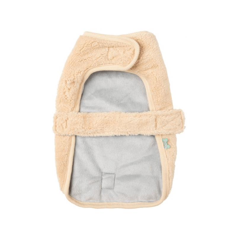 Teddy Wrap Vest - Light Beige Clothing Fuzzyard