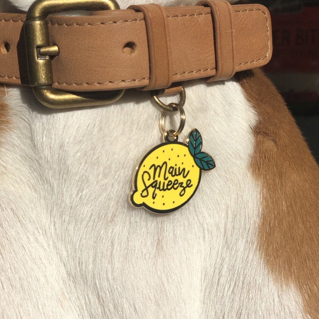 Main Squeeze Enamel Charm / ID Tag (Free Custom Engraving) Charms Two Tails