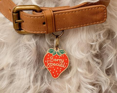 Berry Special Enamel Charm / ID Tag (Free Custom Engraving) Charms Two Tails