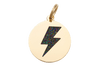 Lightning Bolt Enamel Charm / ID Tag (Free Custom Engraving) Charms Two Tails