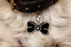 Black Bow Tie Enamel Charm / ID Tag (Free Custom Engraving) Charms Two Tails