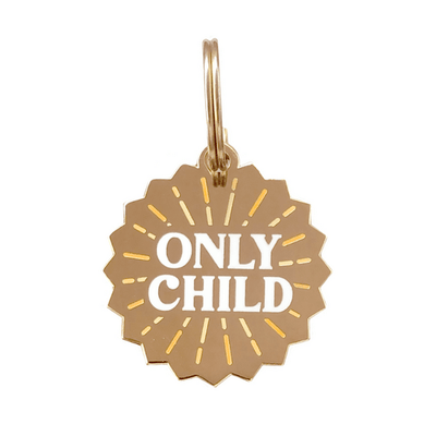 Only Child Enamel Charm / ID Tag (Free Custom Engraving) Charms Two Tails