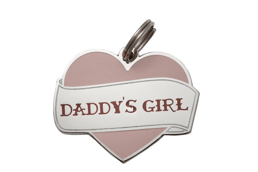 Daddy's Girl Enamel Charm / ID Tag (Free Custom Engraving) Charms Two Tails 