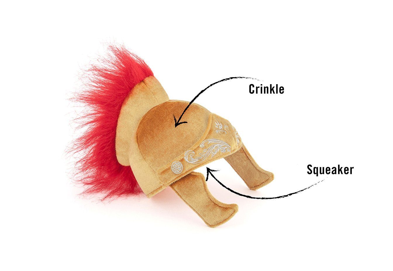 Mutt Hatter - Gladiator Dog Hat / Toy 2-in-1 Toy P.L.A.Y.