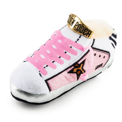 Golden Pooch Sneaker Dog Toy - Pink Zebra Toy Haute Diggity Dog
