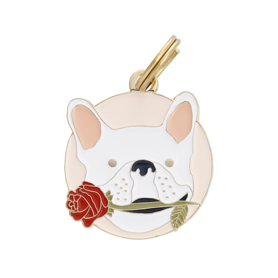 Frenchie Rose ID Tag (Free Custom Engraving!) Charms SBH X Two Tails 