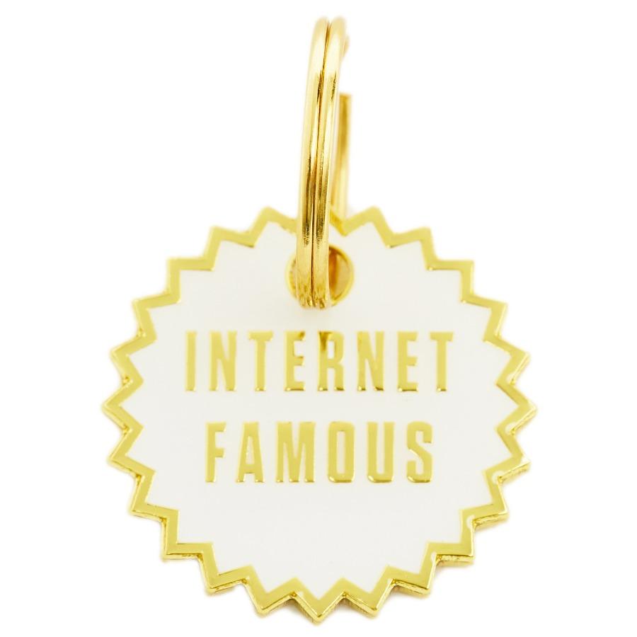 Internet Famous ID Tag (Free Custom Engraving!) Charms Trill Paws 