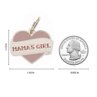 Mama's Girl Enamel Charm / ID Tag (Free Custom Engraving) Charms Two Tails