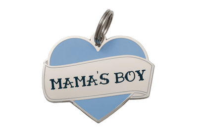 Mama's Boy Enamel Charm / ID Tag (Free Custom Engraving) Charms Two Tails