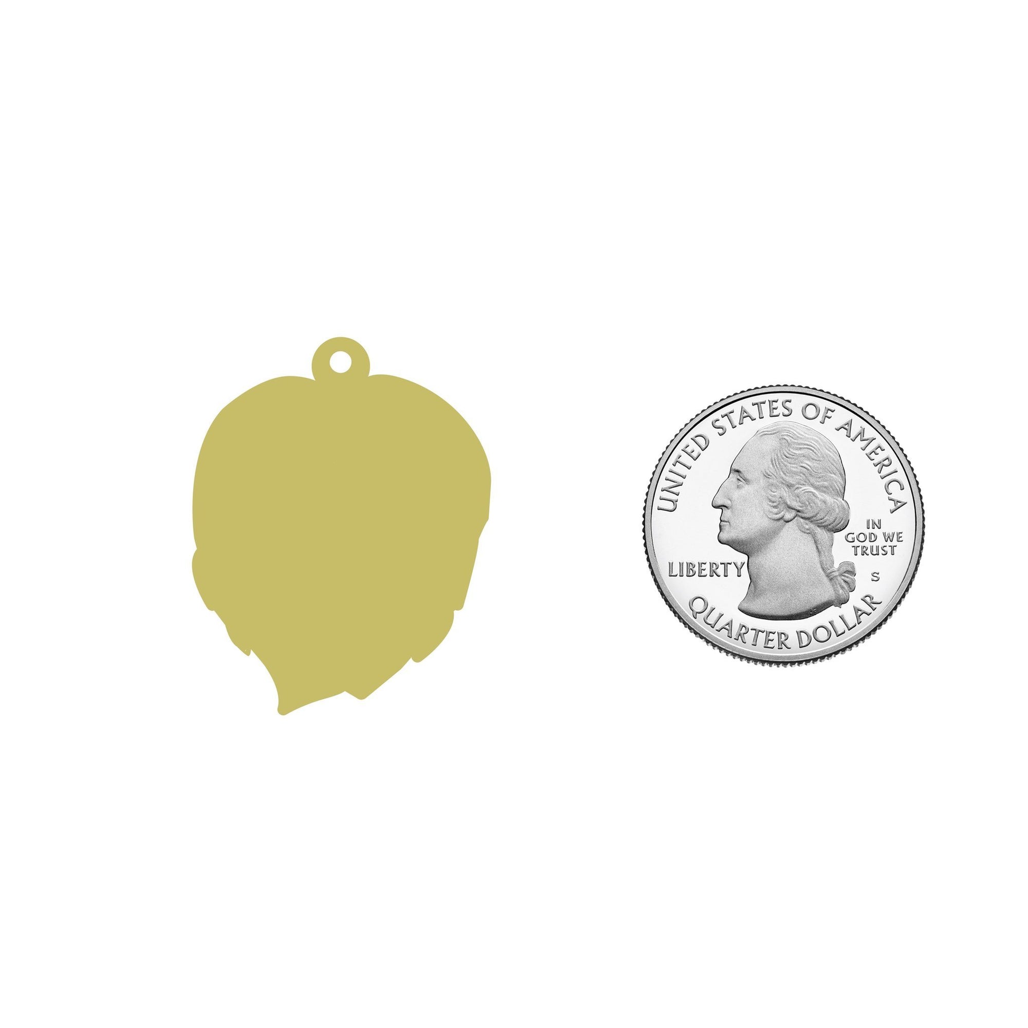 Monstera Leaf Enamel Charm / ID Tag (Free Custom Engraving) Charms Two Tails