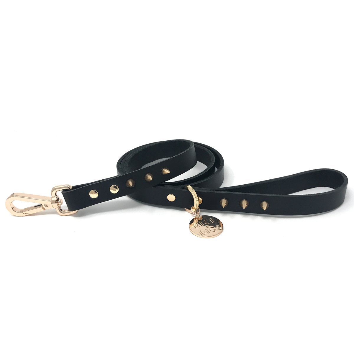 Spike Dog Leash - Gold Noir Leash Nice Digs