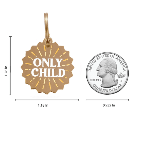 Only Child Enamel Charm / ID Tag (Free Custom Engraving) Charms Two Tails